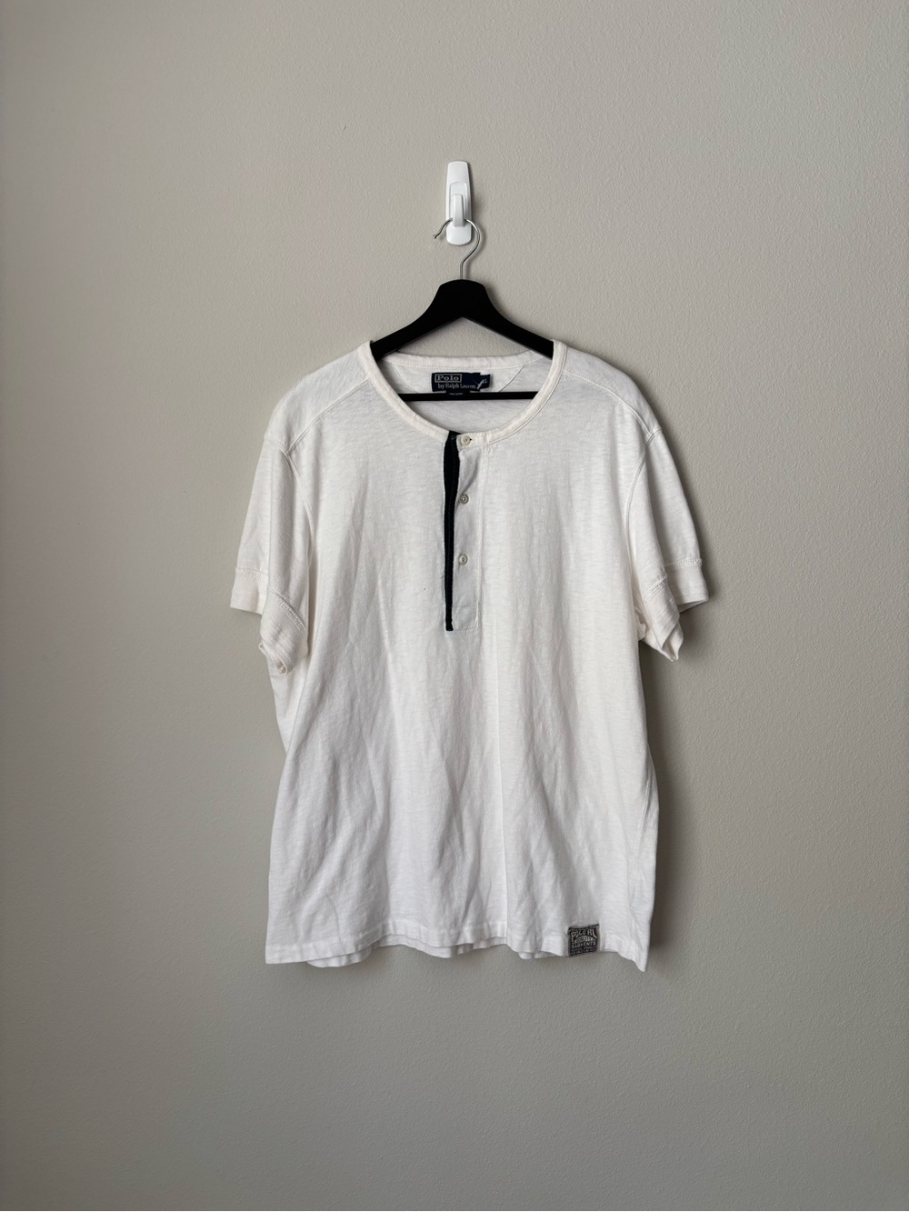 Vintage Polo Ralph Lauren White Short-Sleeve Henley
